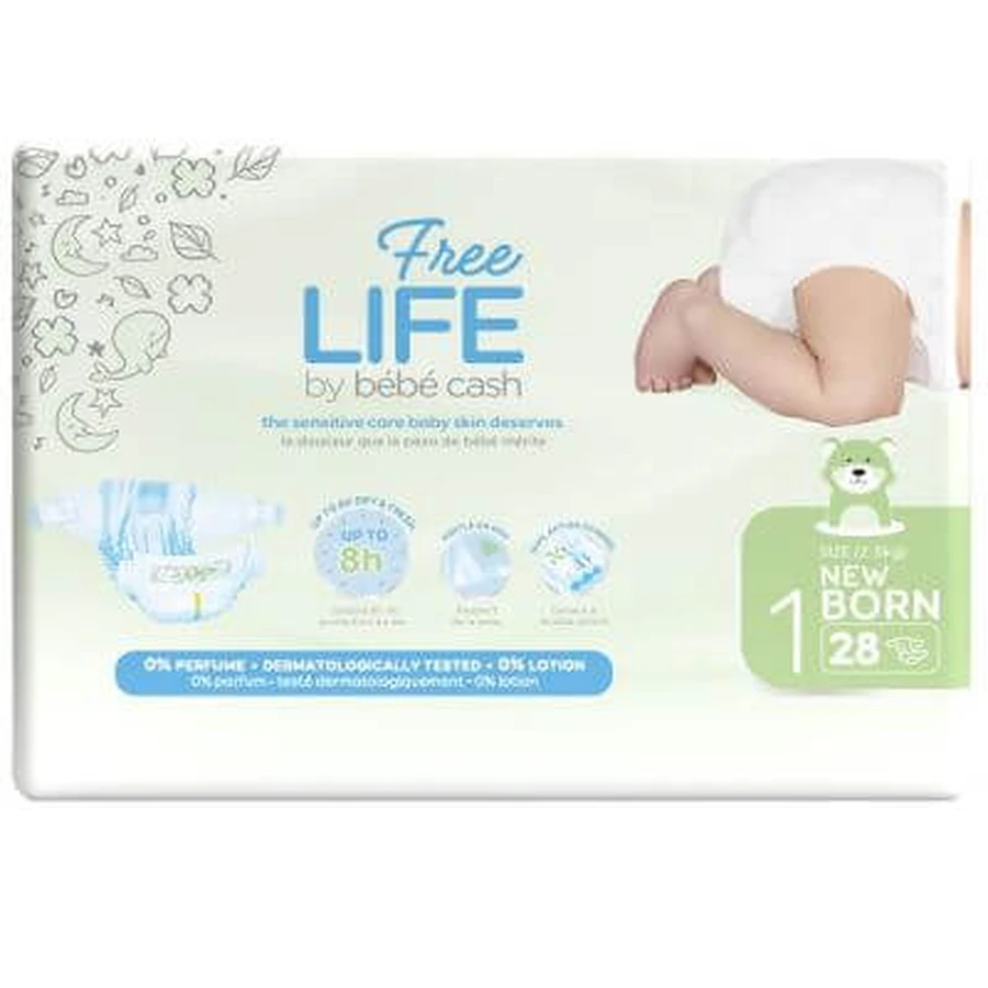 Freelife by bebecash nouveau-né taille 1 2-4 kg taille 30-41 cm 28 pièces