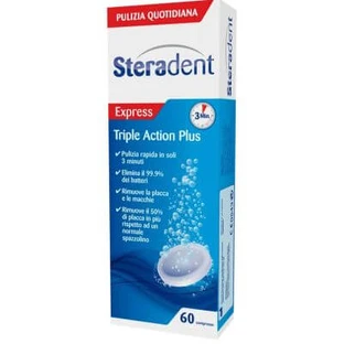 Steradent triple action plus 60 cleaning tablets