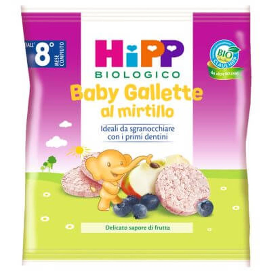 Gâteaux de riz aux myrtilles Hipp baby 30 g
