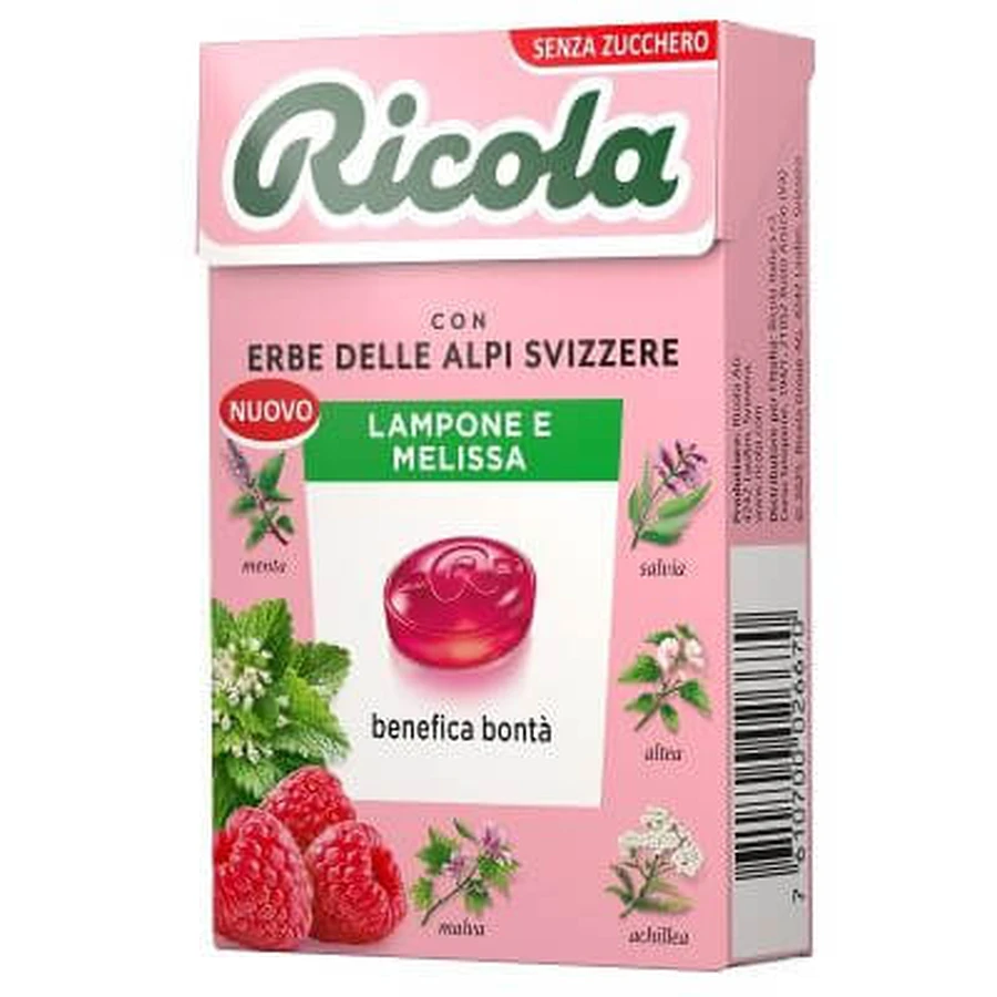 Ricola frambuesa y melisa 50 g