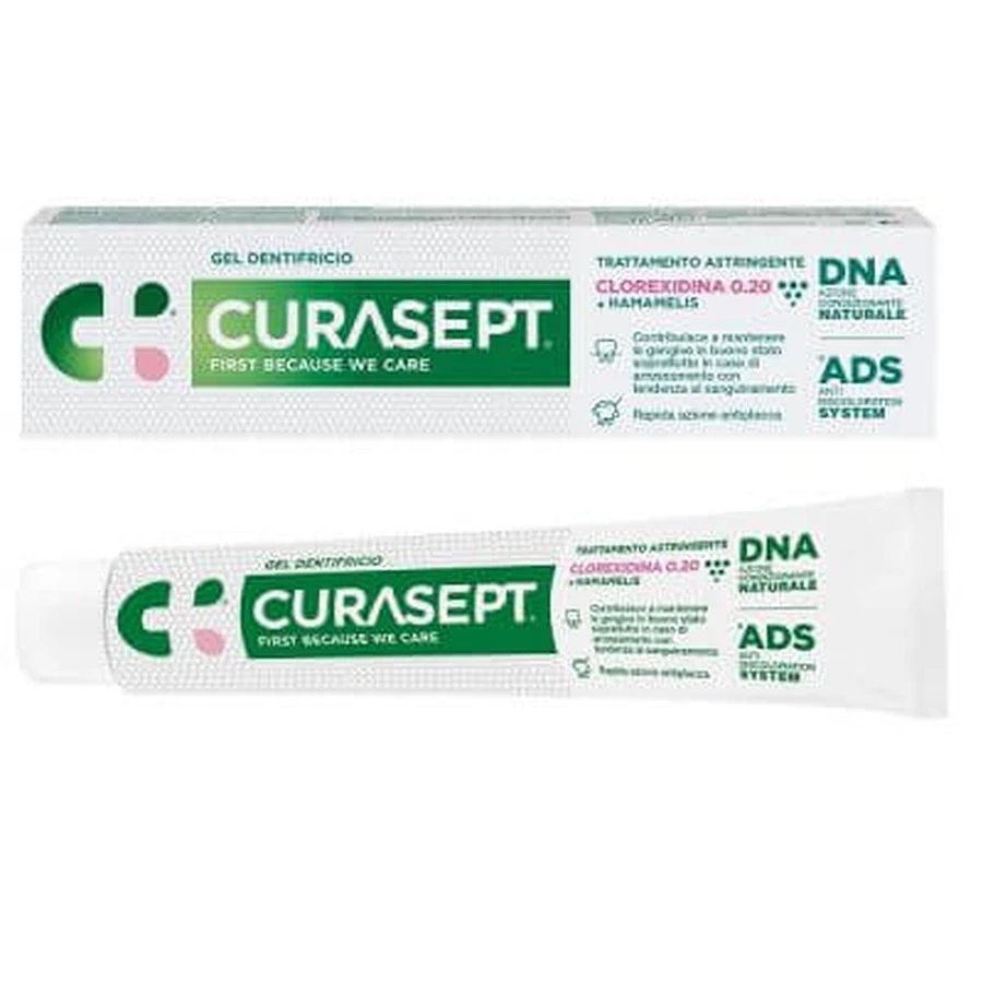 Curasept ads dna gel dentifrice traitement astringent 75 ml