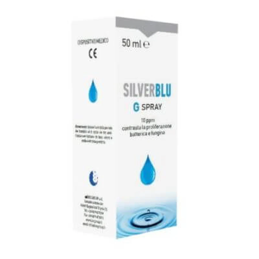 Spray oral Silver oral spray blue g contre la croissance bactérienne et fongique 50 ml