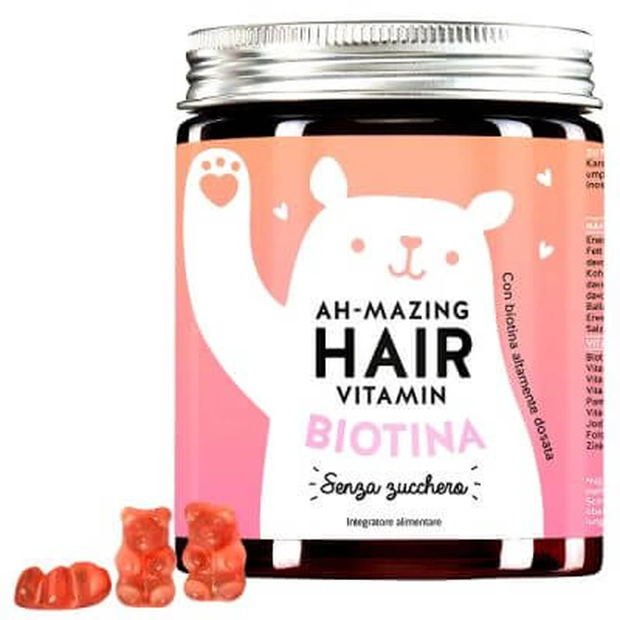 Ah-mazing vitamine pentru păr cu biotină fără zahăr 45 de bomboane gumate