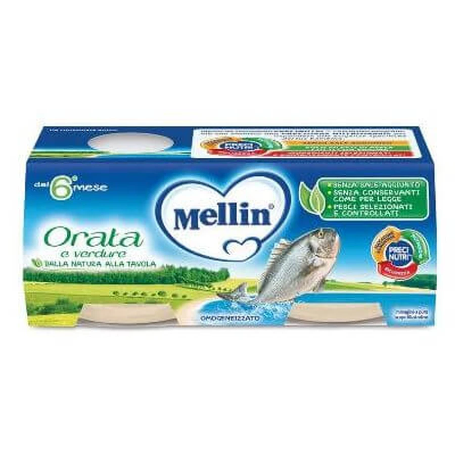 Doradă omogenizată Mellin 2x80 g