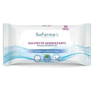 Taschentücher mit Chlorhexidin 20 Stück sofarmapiu'