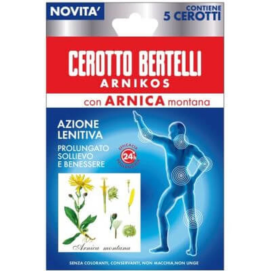 Bertelli arnikos pleister met arnica montana 5 stuks