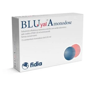 Blaue yal-Augentropfen in Einzeldosis 15 Fläschchen 0,35 ml