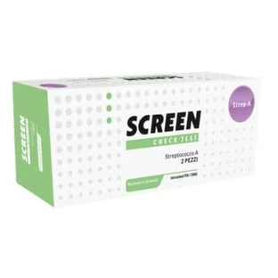 Screen rapid strep test in cassette for qualitative determination of streptococcus a in oral swab liena red control screen strep a rapid 20 test