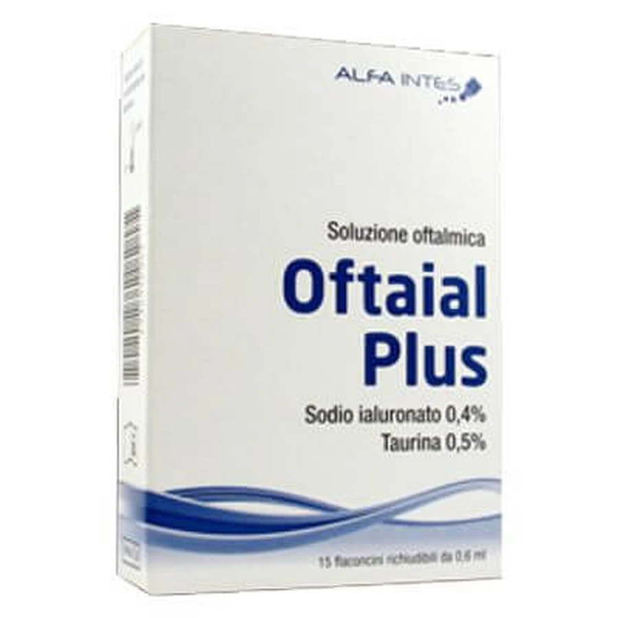 Oftaial Augenlösung plus 0,4% Hyaluronsäure und Taurin 15 wiederverschließbare Flaschen à 0,6 ml