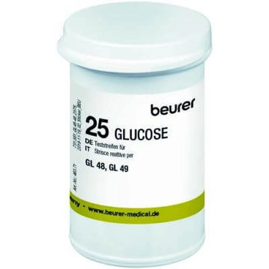 Bandelettes de glycémie Beurer pour glucomètre gl48/gl49 en flacon 50 pcs.