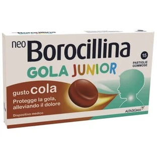 Neoborocillin junior for throat 15 cola-flavored lozenges