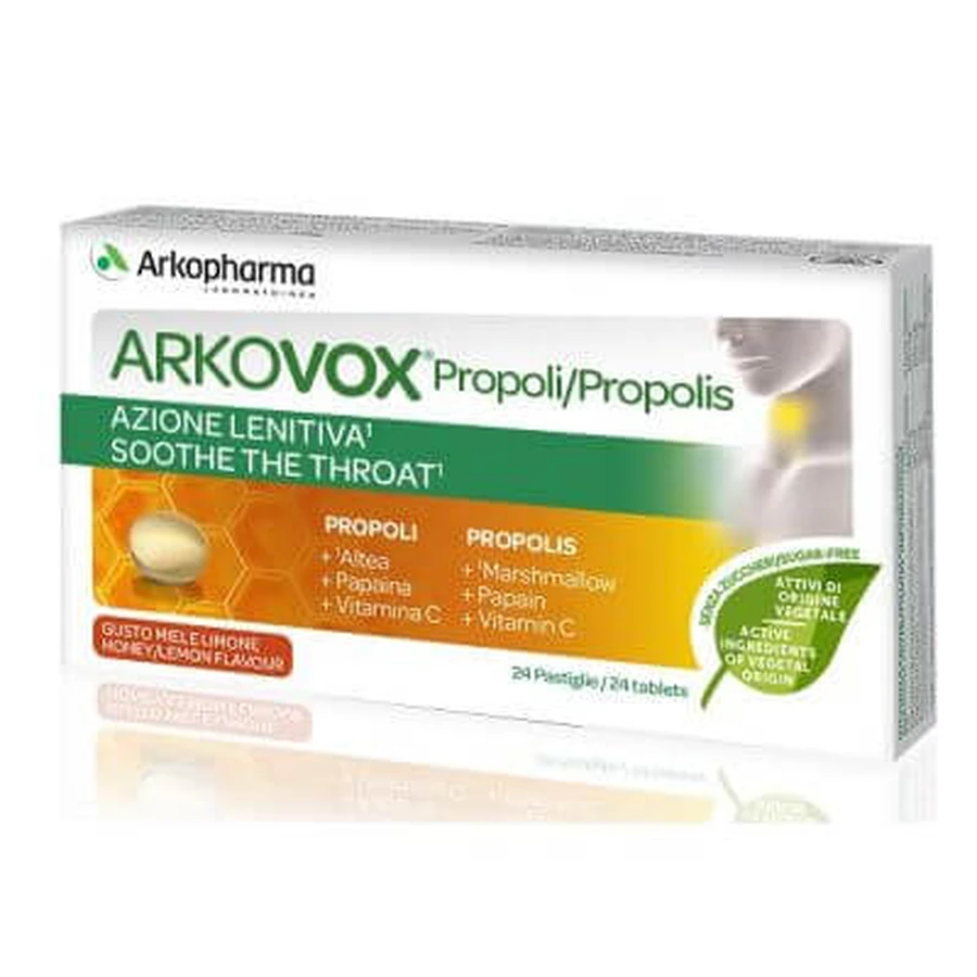 Arkovox propolis honey/lemon 24 tablets