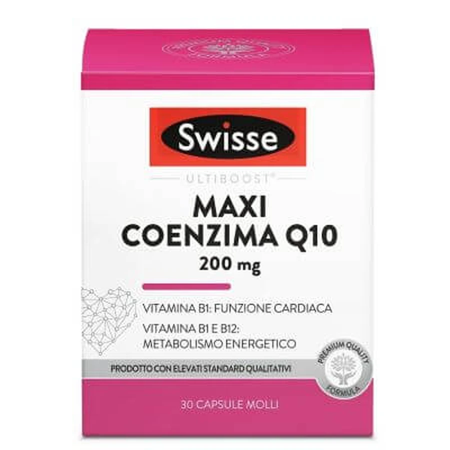 Swisse maxi coenzyme q10 200 mg 30 gélules