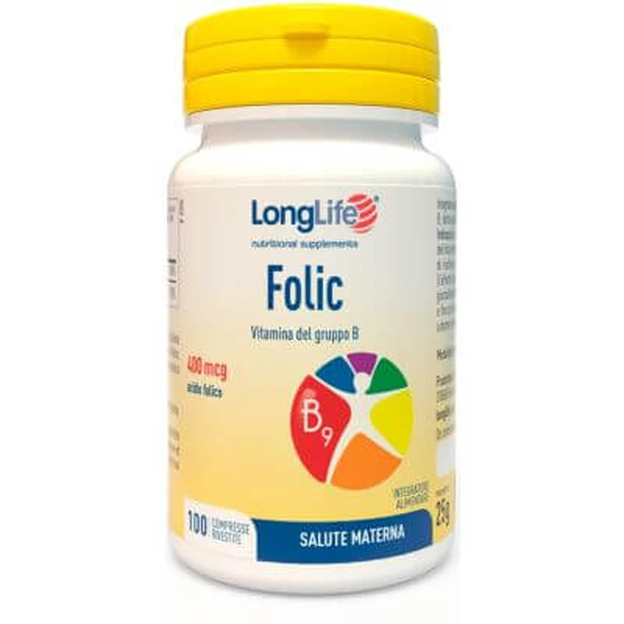 Longlife folic 400 mcg 100 tablets
