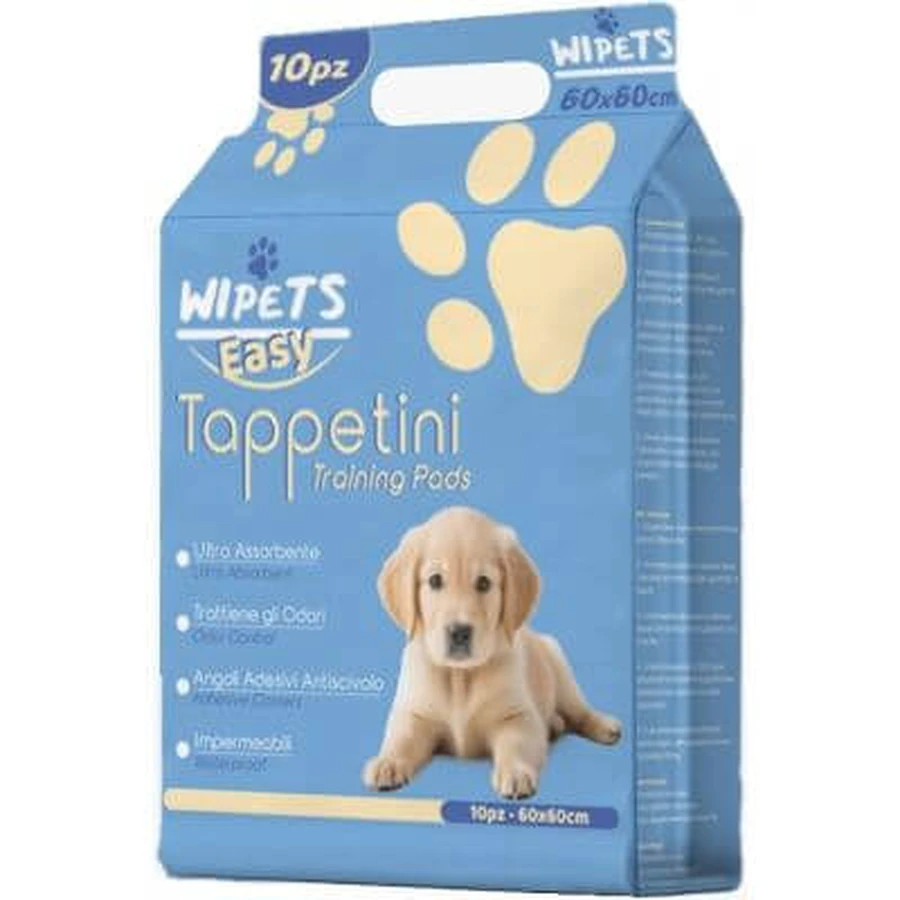 Wipets easy tapis pour animaux easy 60x60 cm 10 pièces