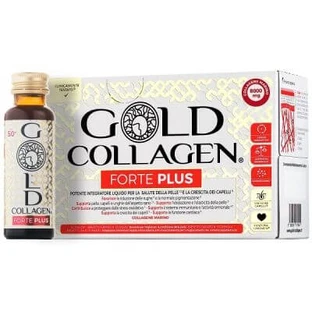 Gold Kollagen forte plus 10 Fläschchen 50 ml 8g Kollagen