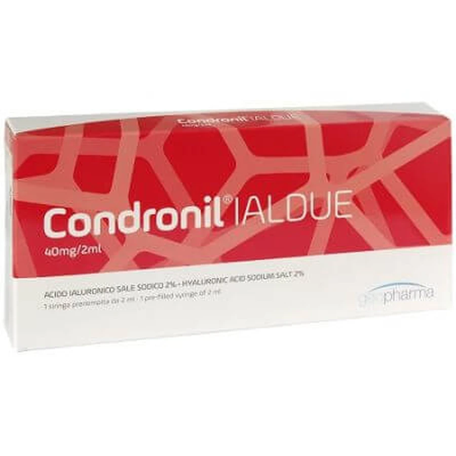 Intra-articulaire spuit condronil ialdue voorgevuld hyaluronzuur natriumzout 40 mg 2 ml