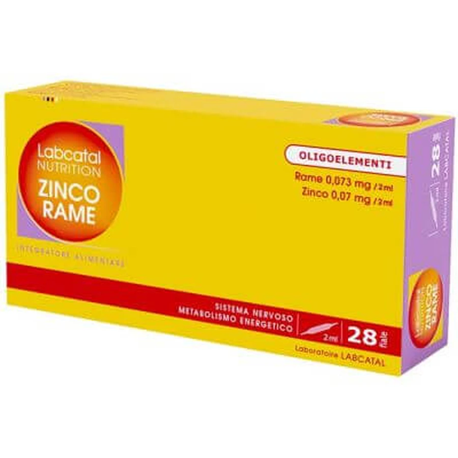 Labcatal nutrition zinc copper 28 vials 2 ml
