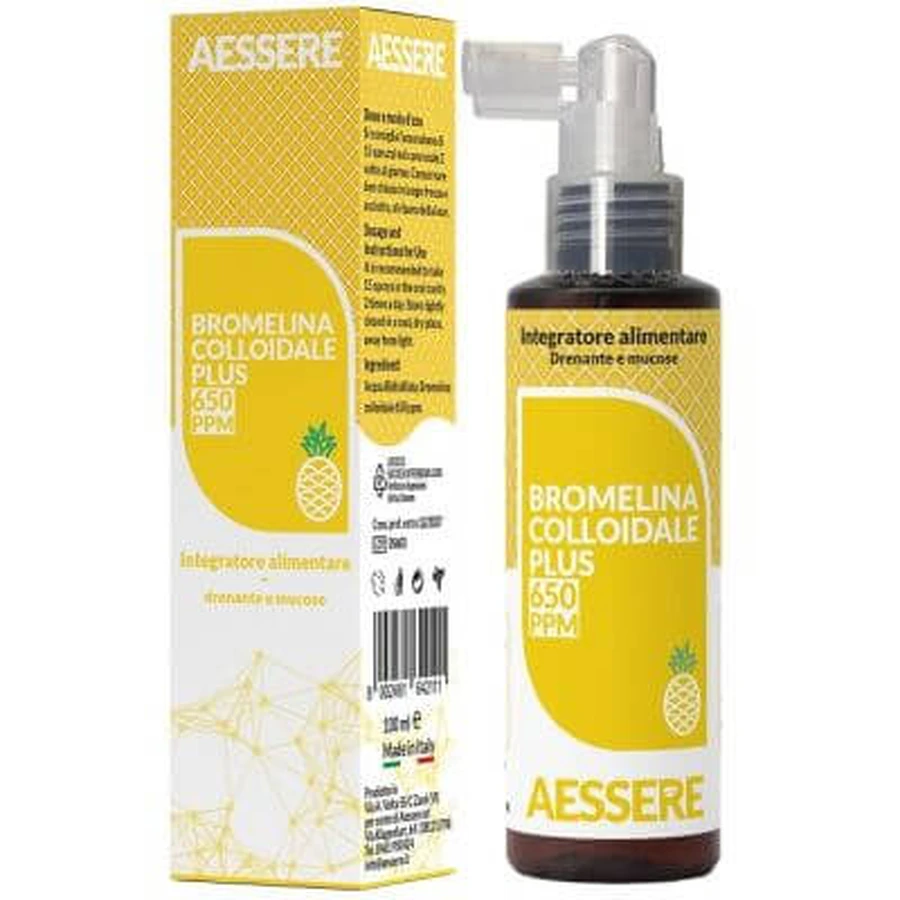 Colloidal bromelain plus spray 650 ppm 100 ml
