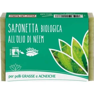 Fior di loto pastilla de jabón de aceite de neem para pieles grasas e impuras 100 g