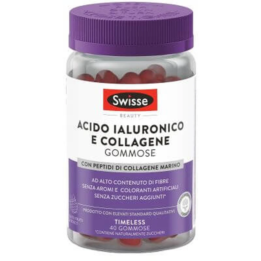 Swisse acide hyaluronique & collagène 40 gommes
