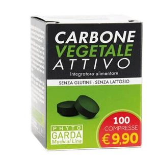 Plantaardige geactiveerde houtskool 100 tabletten