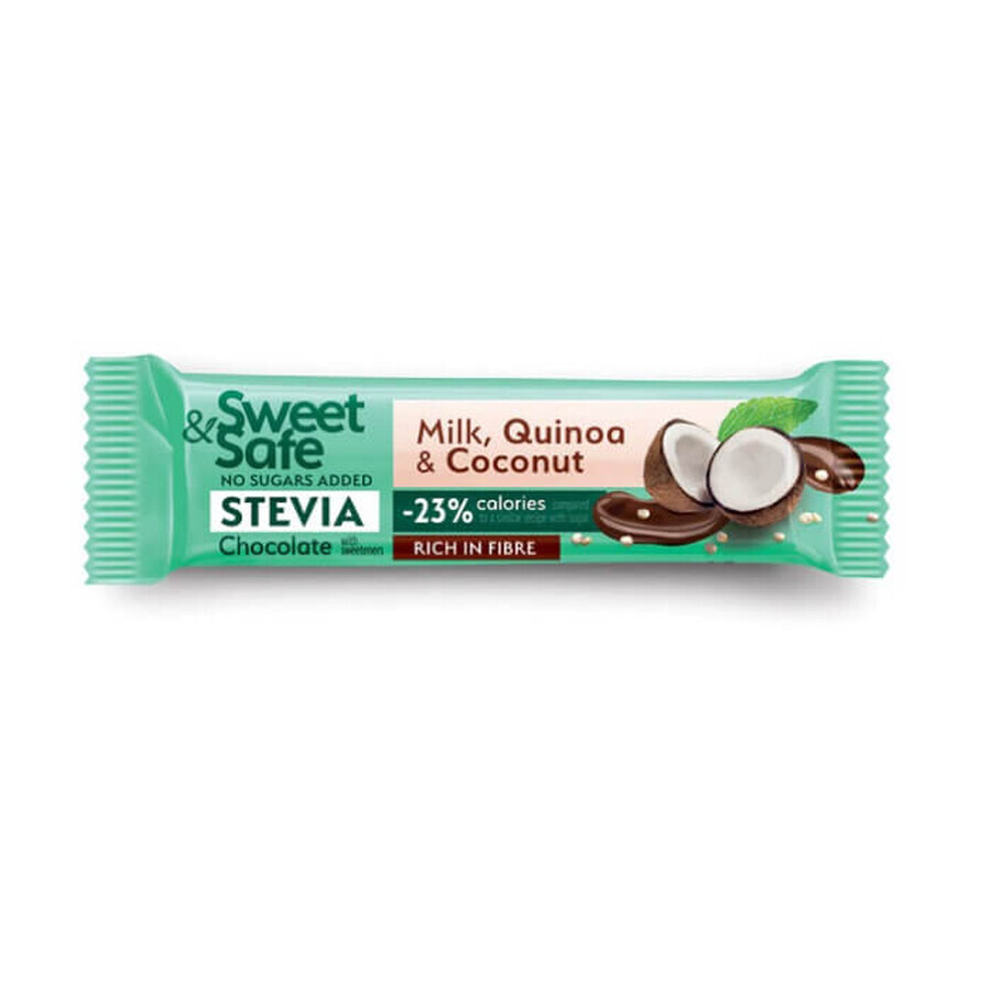 Acquista Cioccolato al latte, cocco e quinoa Sweet & Safe, 25 g, Sly Nutritia Cioccolato al latte, cocco e quinoa Sweet & Safe, 25 g, Sly Nutritia