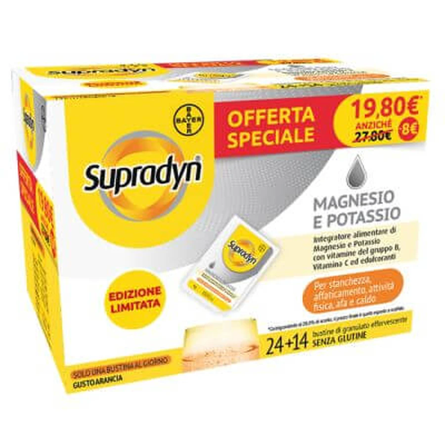 Supradyn magnesium potassium limited edition 14 + 24 sachets