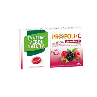 Tantum verde nature propolis+c met zink en vitamine c 15 zuigtabletten bessensmaak