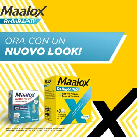Maalox reflurapid 40 chewable tablets