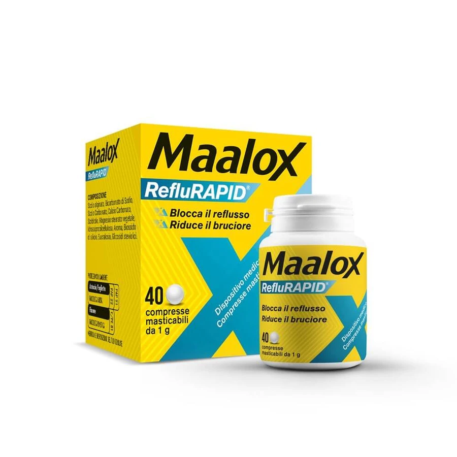 Maalox reflurapid 40 chewable tablets