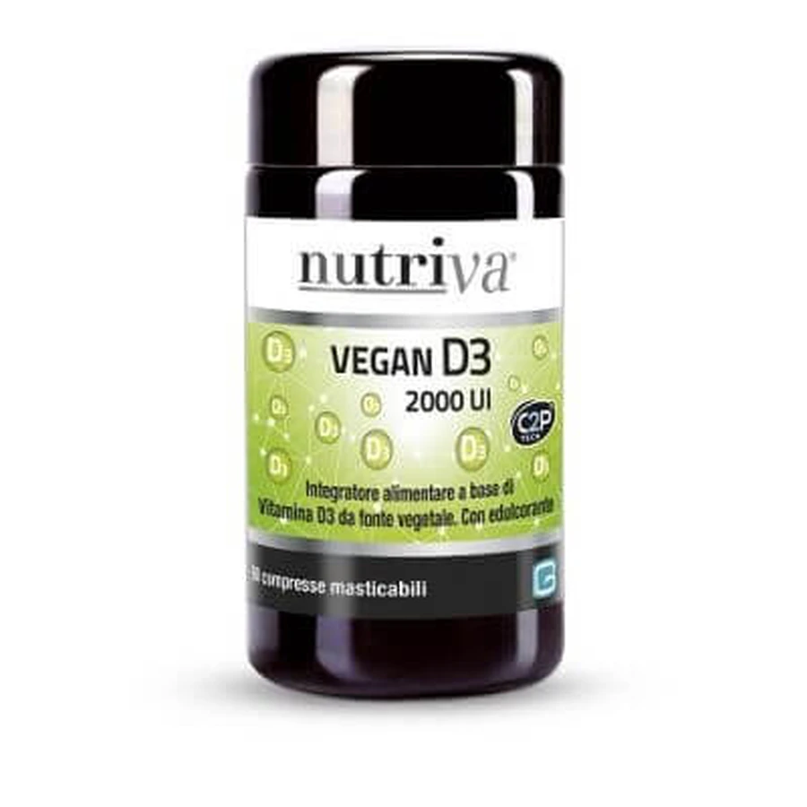 Nutriva vegan d3 60 tabletten 2000 ui