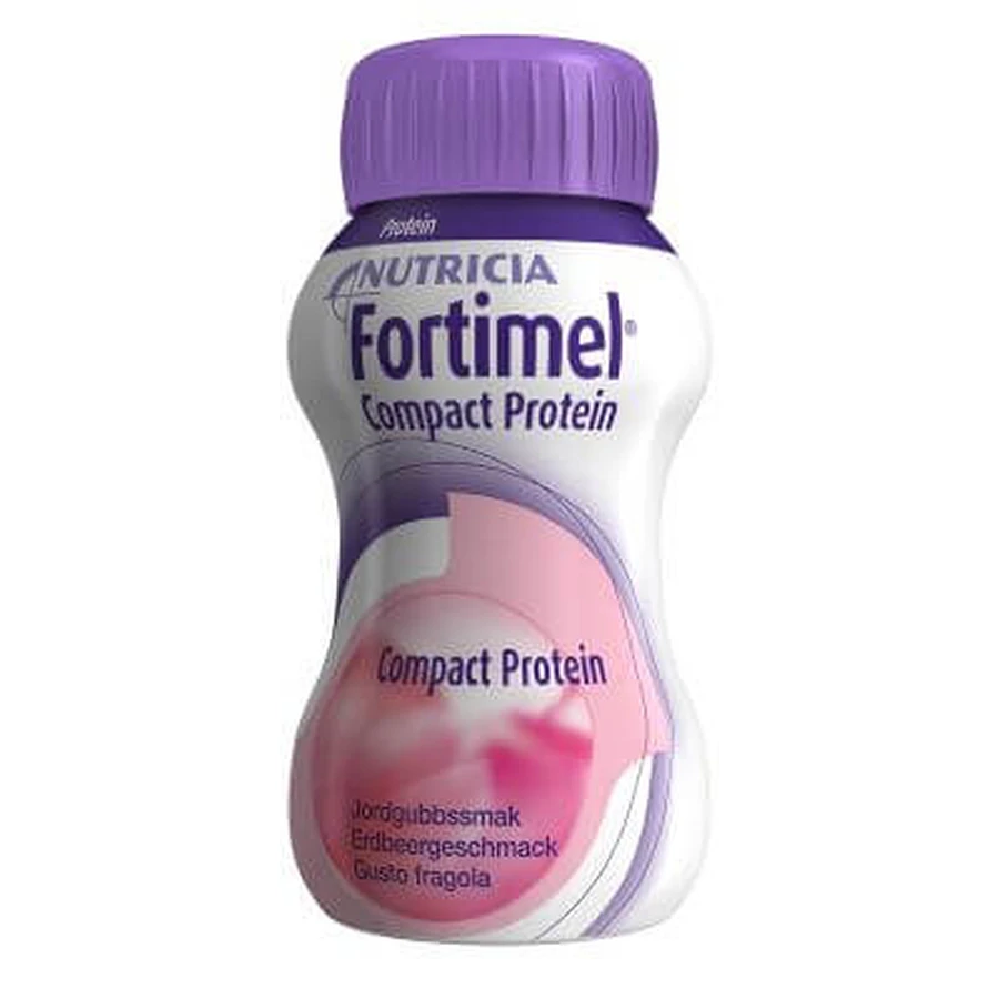 Nutricia fortimel compact protein roter Fruchtgeschmack erfrischend 4 125ml Flaschen