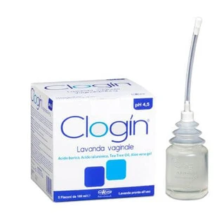 Clogin lavado vaginal 5 frascos 100 ml + 5 cánulas vaginales desechables