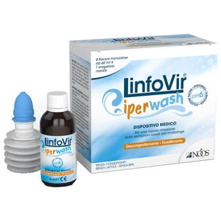 Linfovir hyperwash hypertonic buffered saline solution 8 60 ml bottles + 1 nasal dispenser