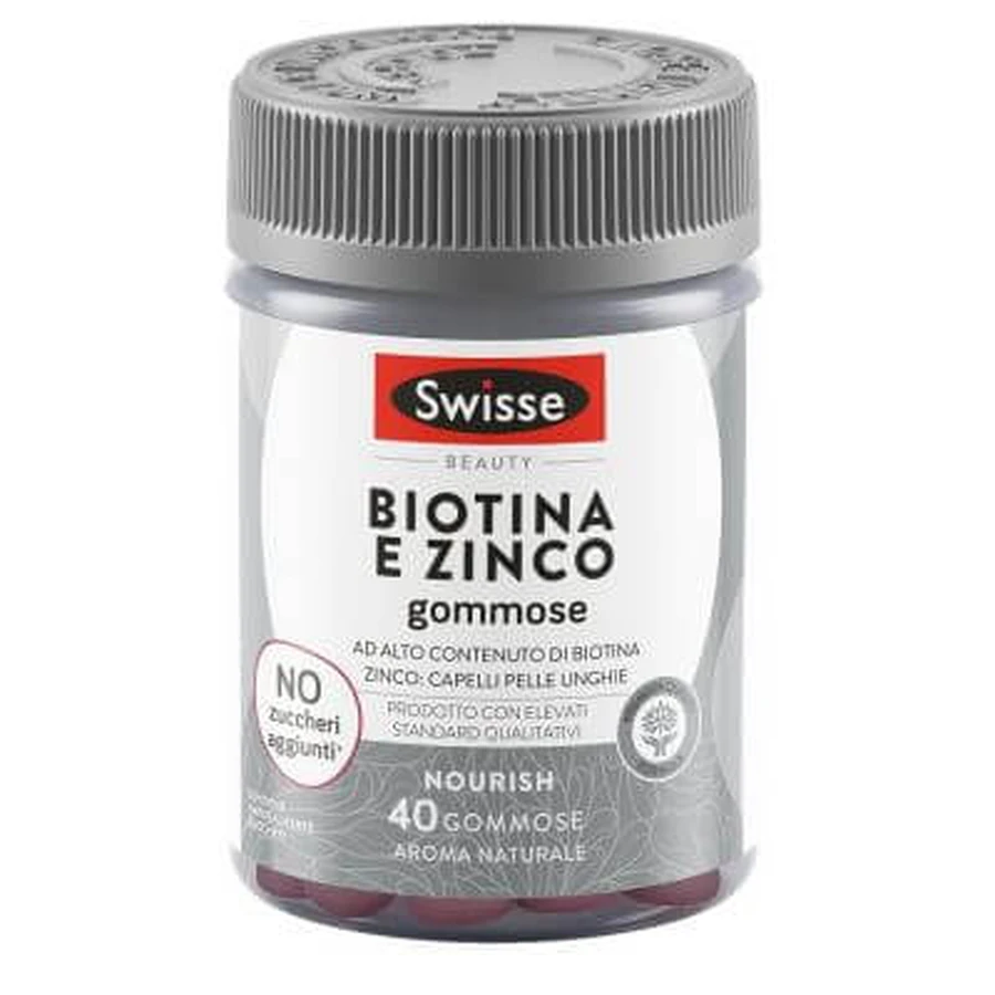 Swisse biotine + zinc 40 gommes