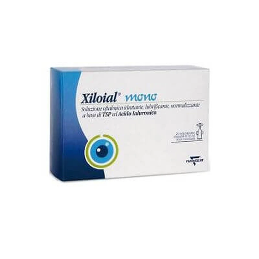 Befeuchtende, schmierende ophthalmische Lösung xyloial 20 0,5ml Einzeldosis