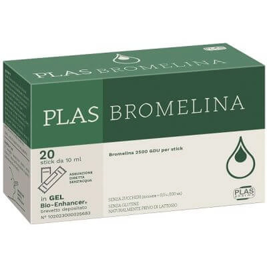 Plasbromelaïne 20 stickverpakking