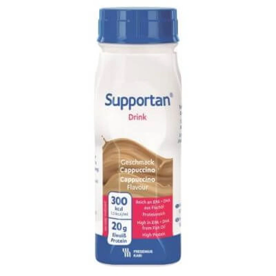 Supportan drink cappuccino 4 flesjes x 200 ml