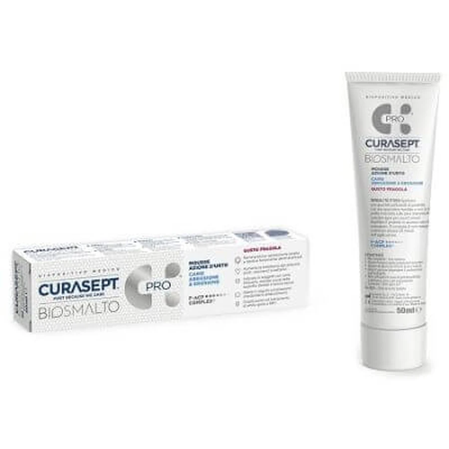 Curasept biosmalto mousse cariës aardbei 50 ml