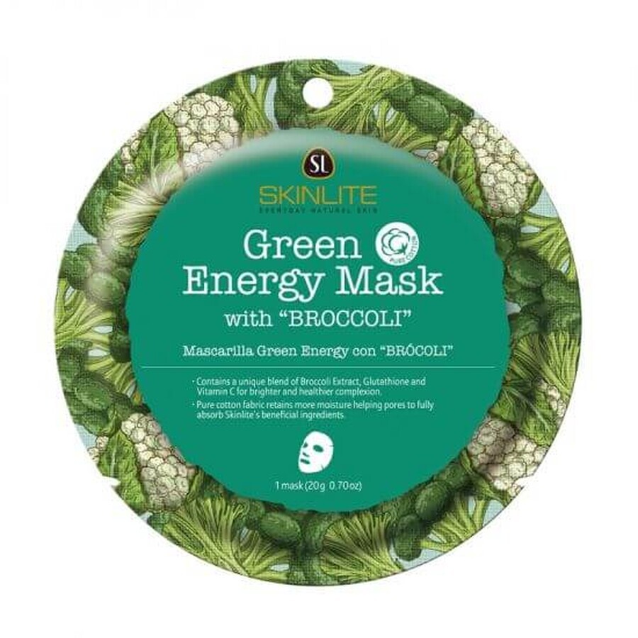 Broccoli Cotton Napkin Mask, 20 g, Skinlite