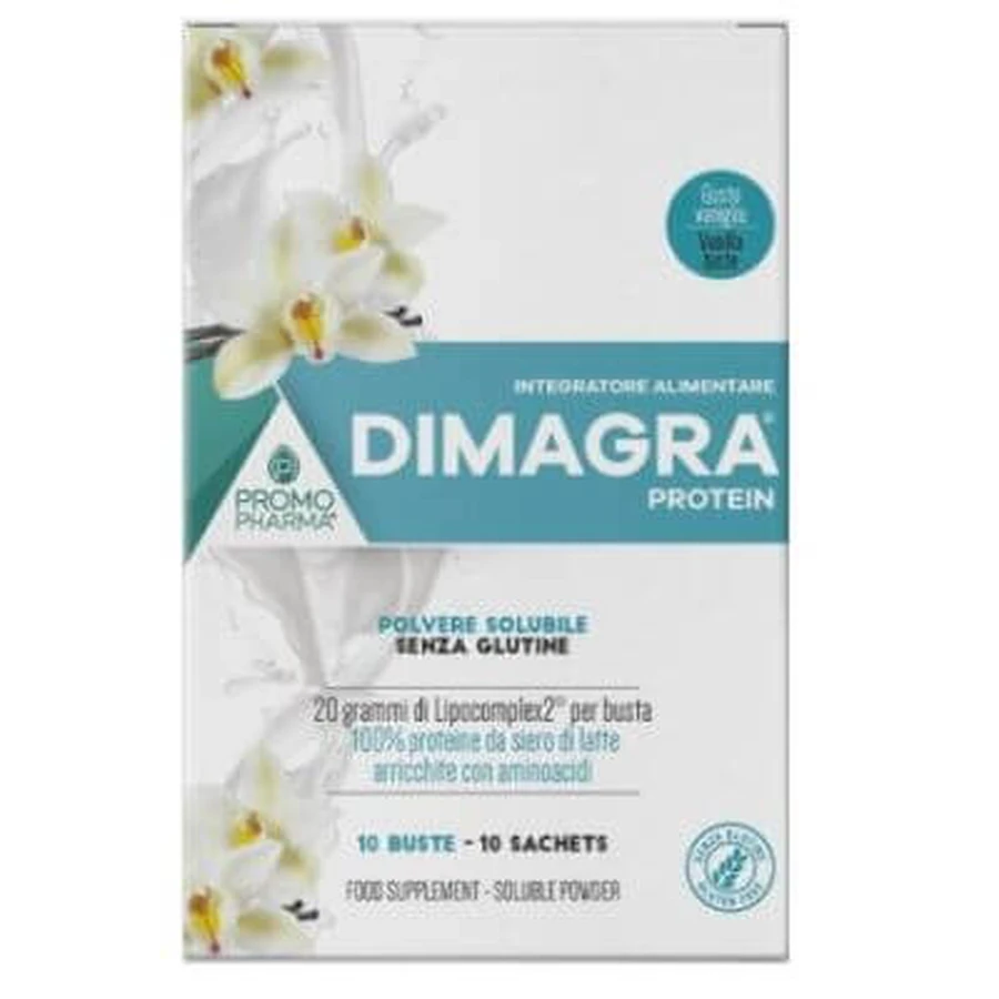 Dimagra protein soluble powder vanilla flavor 10 sachets