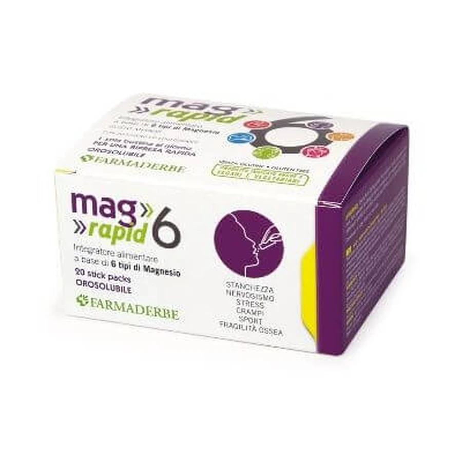 Mag 6 rapid 20 barritas de 1,5 g