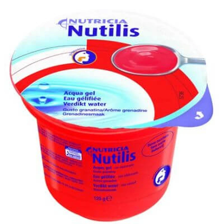 Nutilis aqua gel grenadine 125 g 12 stuks
