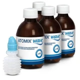 Atomix wave dispositivo de higiene nasofaríngea atomix solución salina 4 botellas de 250 ml