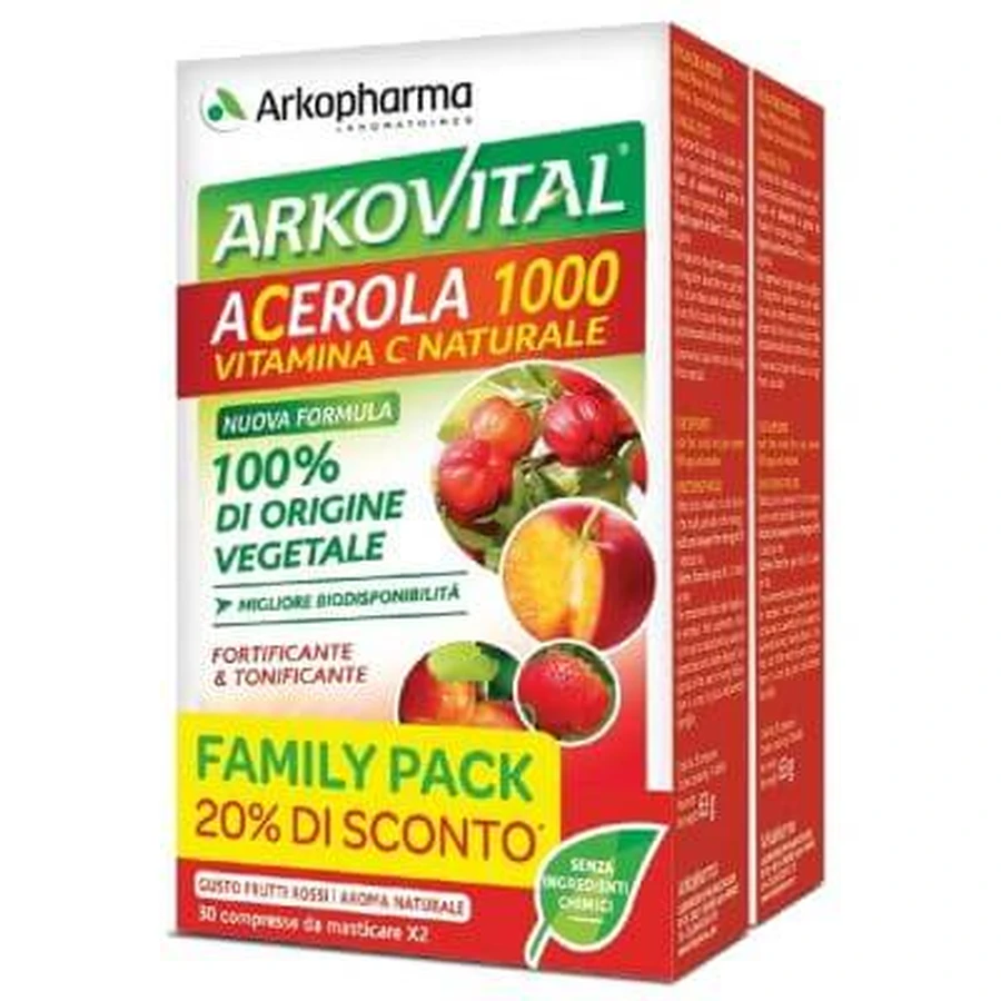 Arkovital acerola 1000 Pack Familie 60 Tabletten