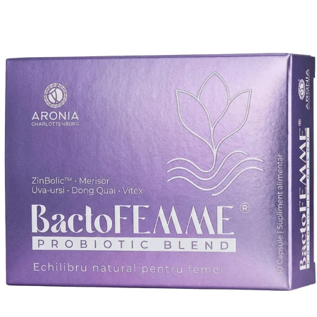 BactoFEMME - premium formula for female balance, 30 capsules, Aronia