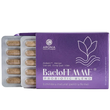 BactoFEMME - premium formula for female balance, 30 capsules, Aronia