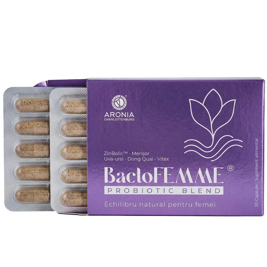 BactoFEMME - premium formula for female balance, 30 capsules, Aronia