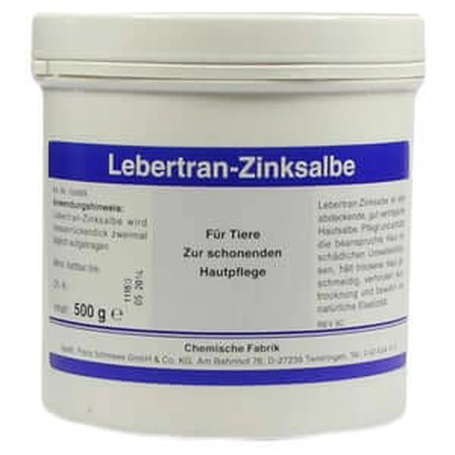 Aceite de hígado de bacalao zinc pomada veter. 500 g